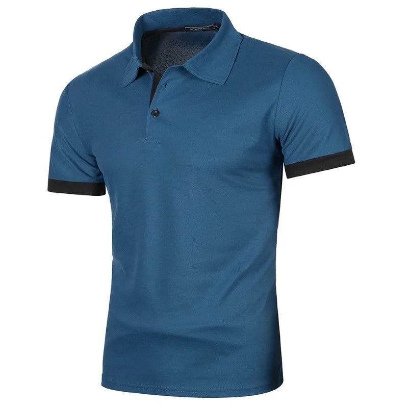 Nueva camisa Polo de manga corta para hombre, ropa de calle de Color sólido, camisetas ligeras con solapa para hombre, camisetas deportivas para correr de verano