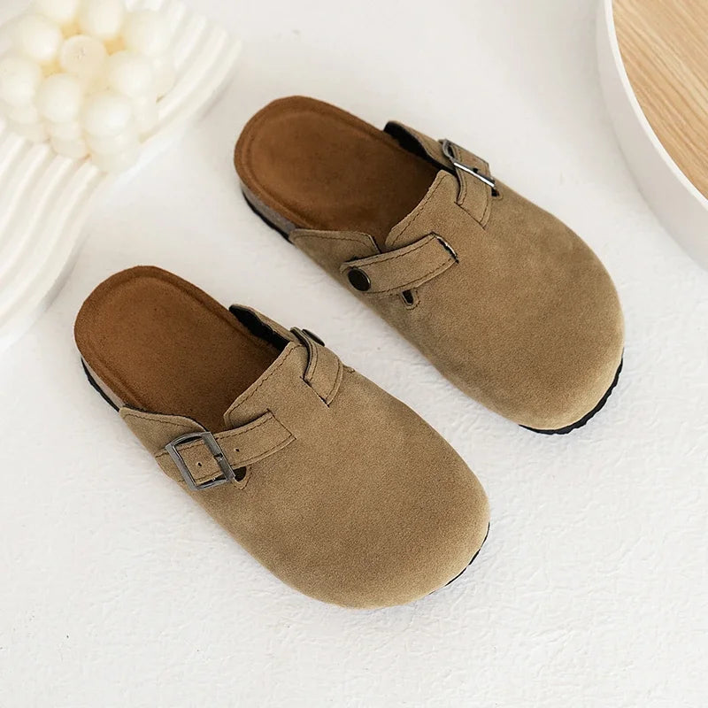 Zapatos de moda para niños, zapatillas de tendencia Ins para niños y niñas, estilo Retro británico para exteriores, novedad de verano 2025, sandalias para niños, suela suave sin cordones