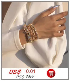 Nueva playa descalzo sandalia joyería elegante novia Sexy mujer moda encanto capa cadena enlace cuentas de cristal pie tobillera pulsera
