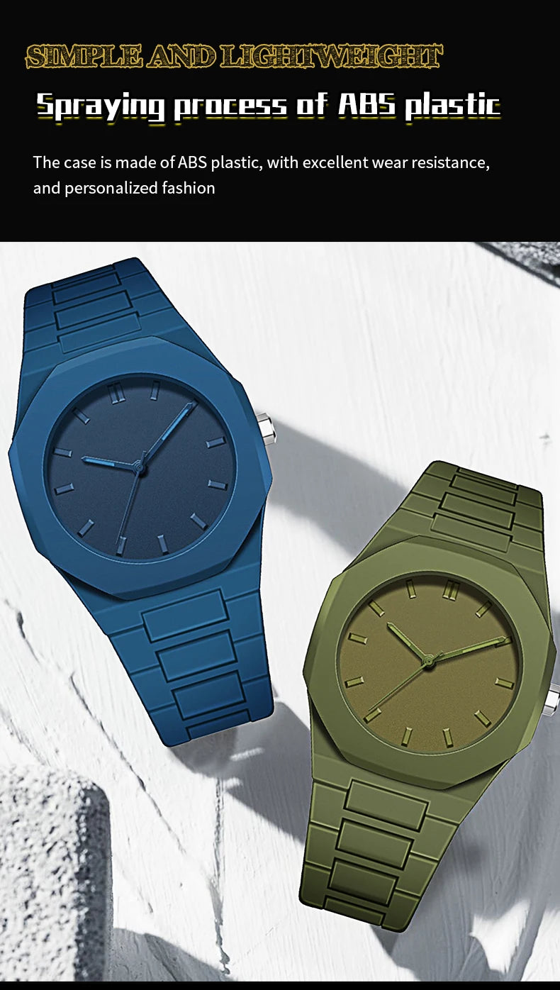 2025 nuevo reloj deportivo y de ocio creativo Simple moderno diseño creativo movimiento de cuarzo resistente al agua relojes energéticos regalo para hombres