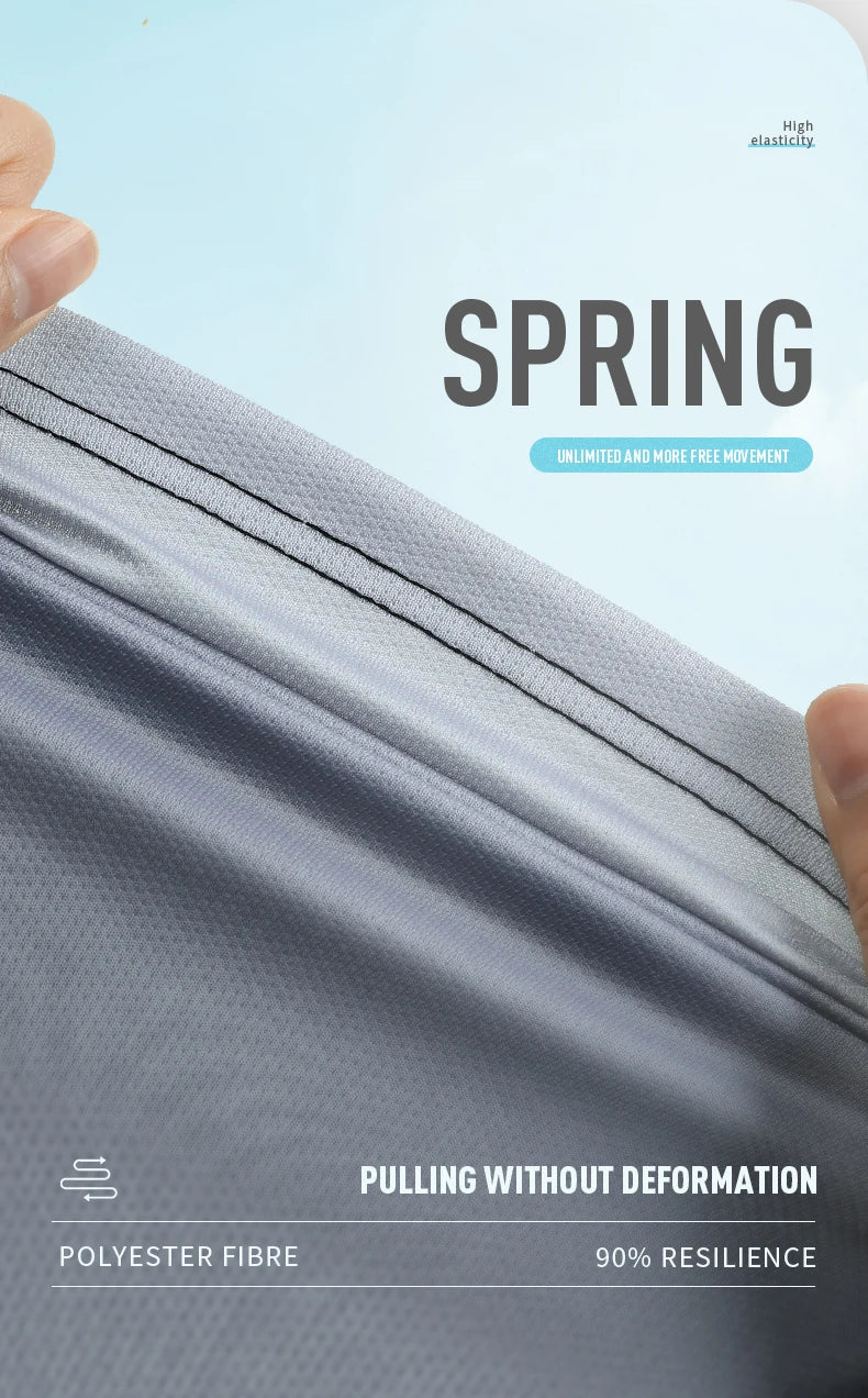 Ropa Deportiva de seda de hielo para hombre, Conjunto de camiseta de manga corta de secado rápido para verano, correr por la mañana, entrenamiento de baloncesto, Sh