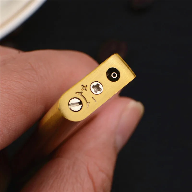 Encendedor de Cigarrillos de Gas butano inflable ultrafino, antorcha a prueba de viento, Encendedor de Metal, herramientas para fumar, Mini encendedor novedoso de regalo