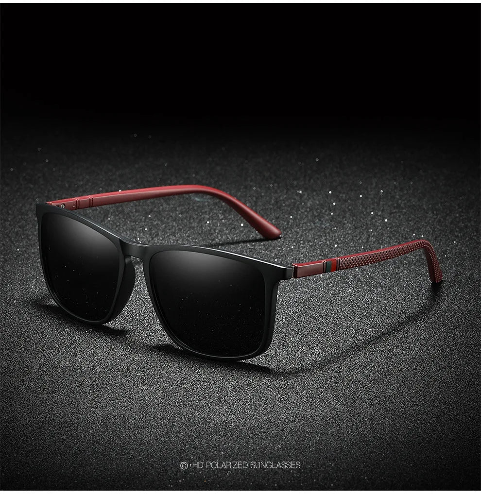 Gafas de sol deportivas para hombre, lentes de sol cuadradas polarizadas, cómodas, ligeras, accesorio con Origina UV400