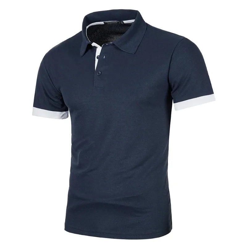 Nueva camisa Polo de manga corta para hombre, ropa de calle de Color sólido, camisetas ligeras con solapa para hombre, camisetas deportivas para correr de verano