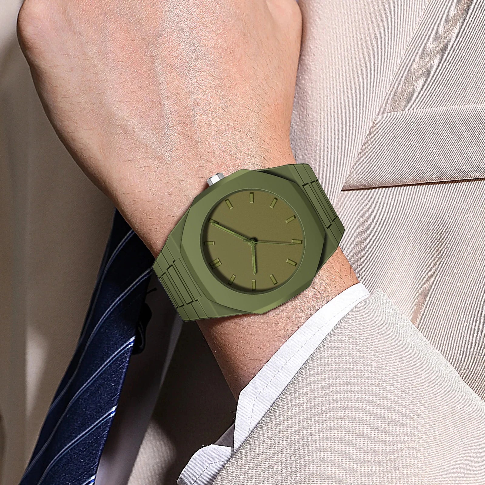2025 nuevo reloj deportivo y de ocio creativo Simple moderno diseño creativo movimiento de cuarzo resistente al agua relojes energéticos regalo para hombres