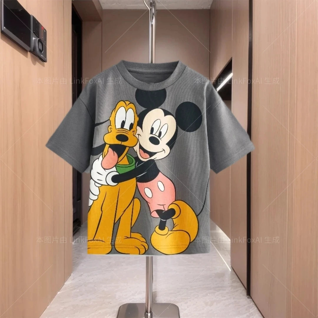 Ropa de verano de diseño moderno para niños, camiseta de dibujos animados, ropa para bebés, camisetas de manga corta, camisetas holgadas de moda para niños de 1 a 7 años