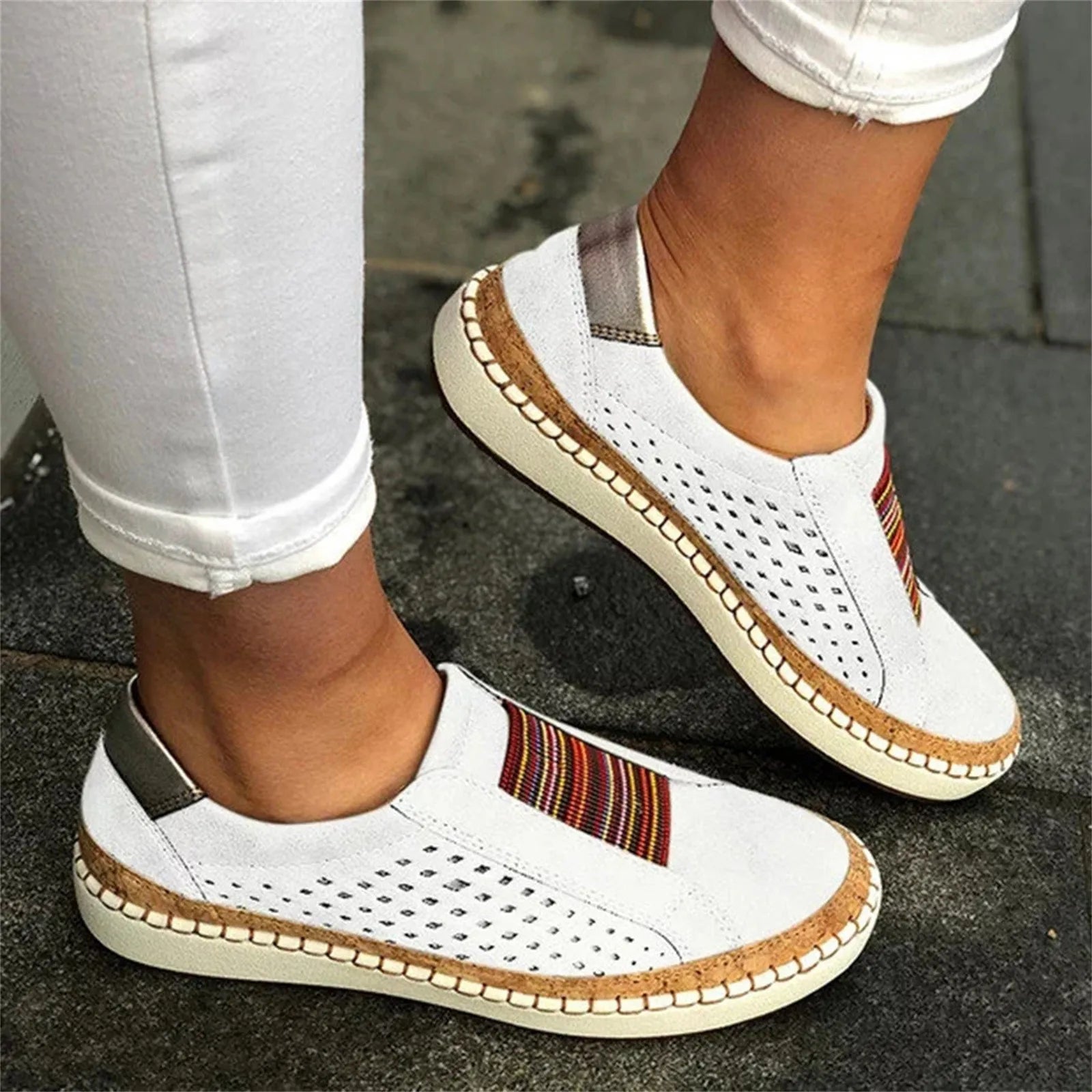Zapatos de malla con agujeros para Mujer, calzado plano y transpirable, Tendencia 2024, 2024