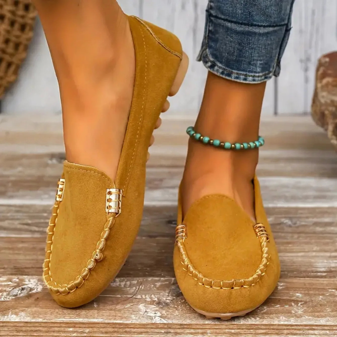 Zapatos informales para Mujer, mocasines planos para primavera y otoño, Zapatos planos De tela vaquera suave antideslizantes a la moda, 2024