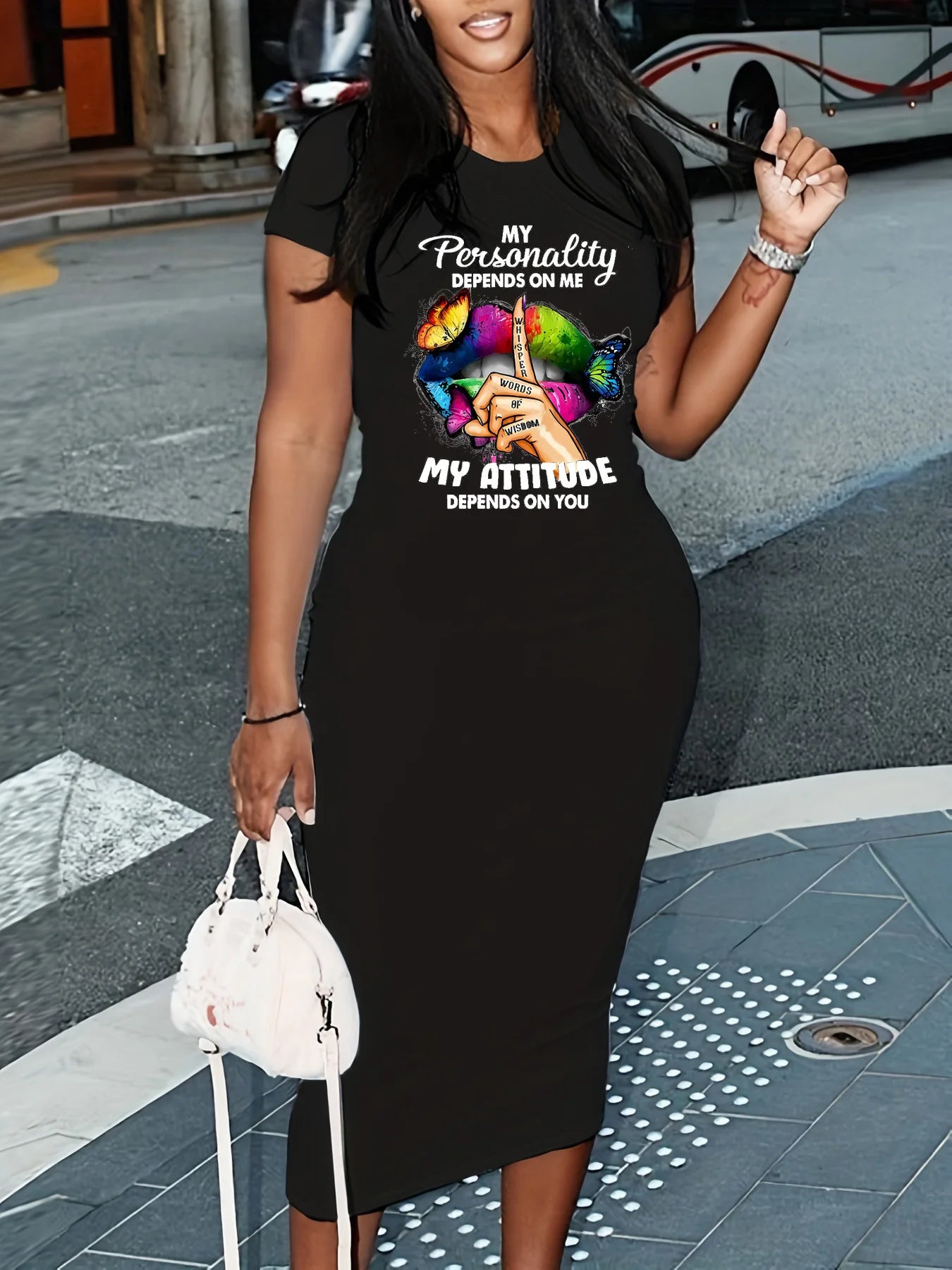 Vestido sexy de verano de manga corta para mujer