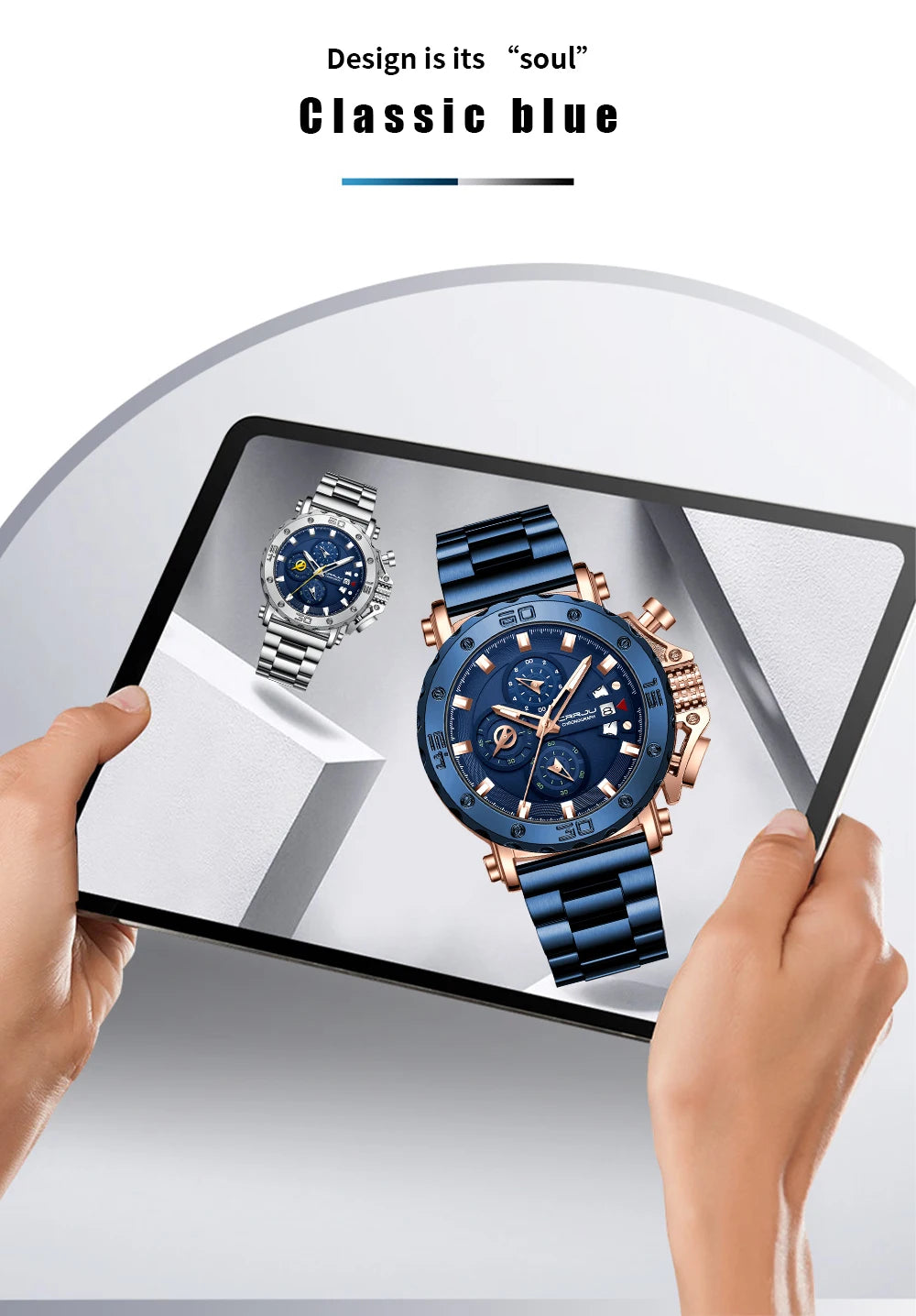 2025 nuevo Reloj deportivo de cuarzo para Hombre, acero inoxidable 316L, zafiro, esfera grande, relojes para Hombre, Reloj resistente al agua 30M, Reloj para Hombre