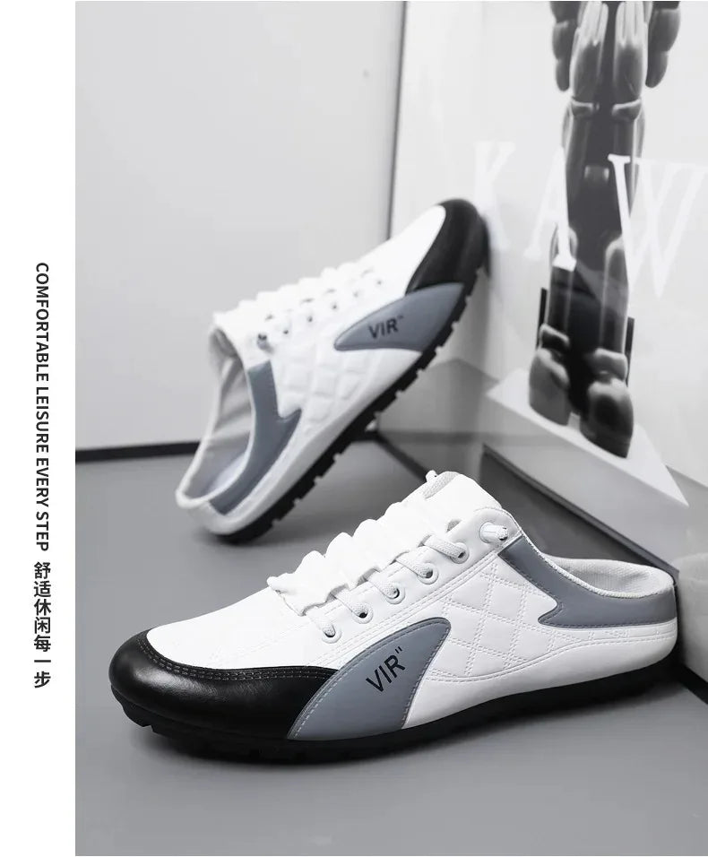 Zapatillas De verano para Hombre, Zapatos informales De fondo plano a la moda para Hombre, Zapatos De soporte De suela blanda, zapatillas De deporte para Hombre