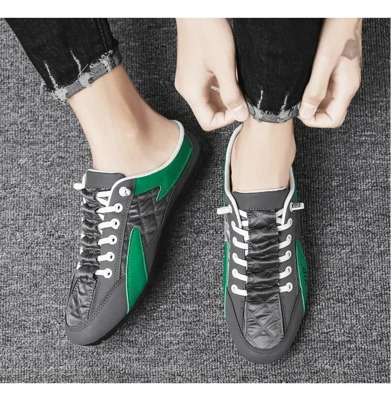Zapatillas De verano para Hombre, Zapatos informales De fondo plano a la moda para Hombre, Zapatos De soporte De suela blanda, zapatillas De deporte para Hombre