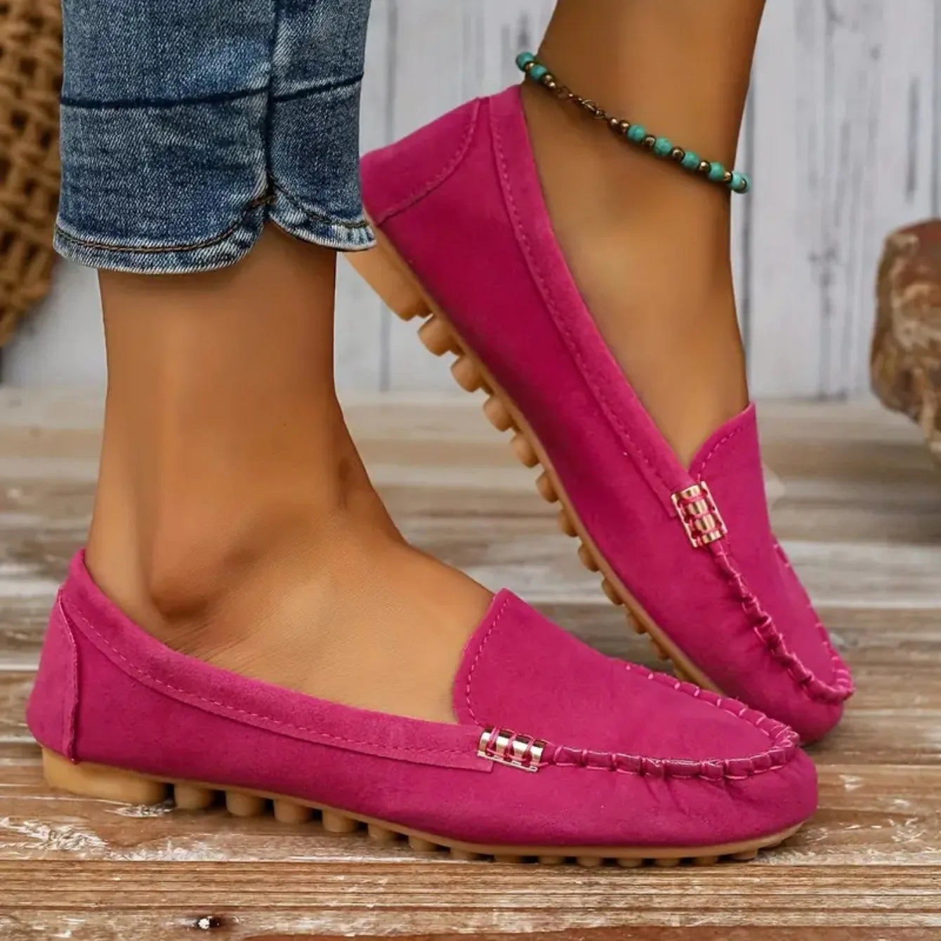 Zapatos informales para Mujer, mocasines planos para primavera y otoño, Zapatos planos De tela vaquera suave antideslizantes a la moda, 2024