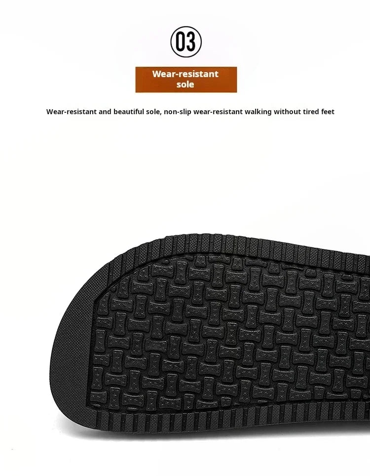 Sandalias de playa, sandalias de cuero para hombre, zapatillas cómodas de diseñador para hombre, zapatos de marcas originales, zapatos de verano para hombre 2025