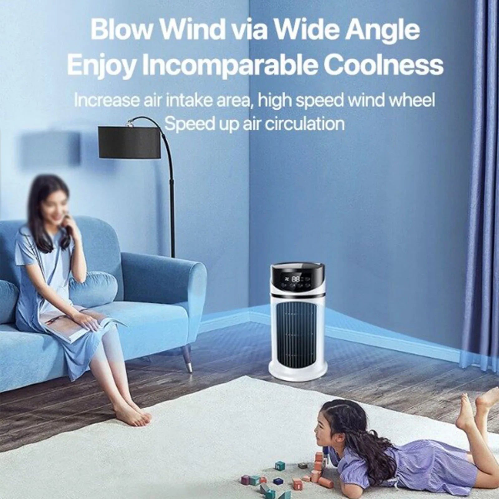 Acondicionador portátil Mini acondicionador portátil ventilador enfriador multifunción móvil ventilador de refrigeración por agua para oficina hogar