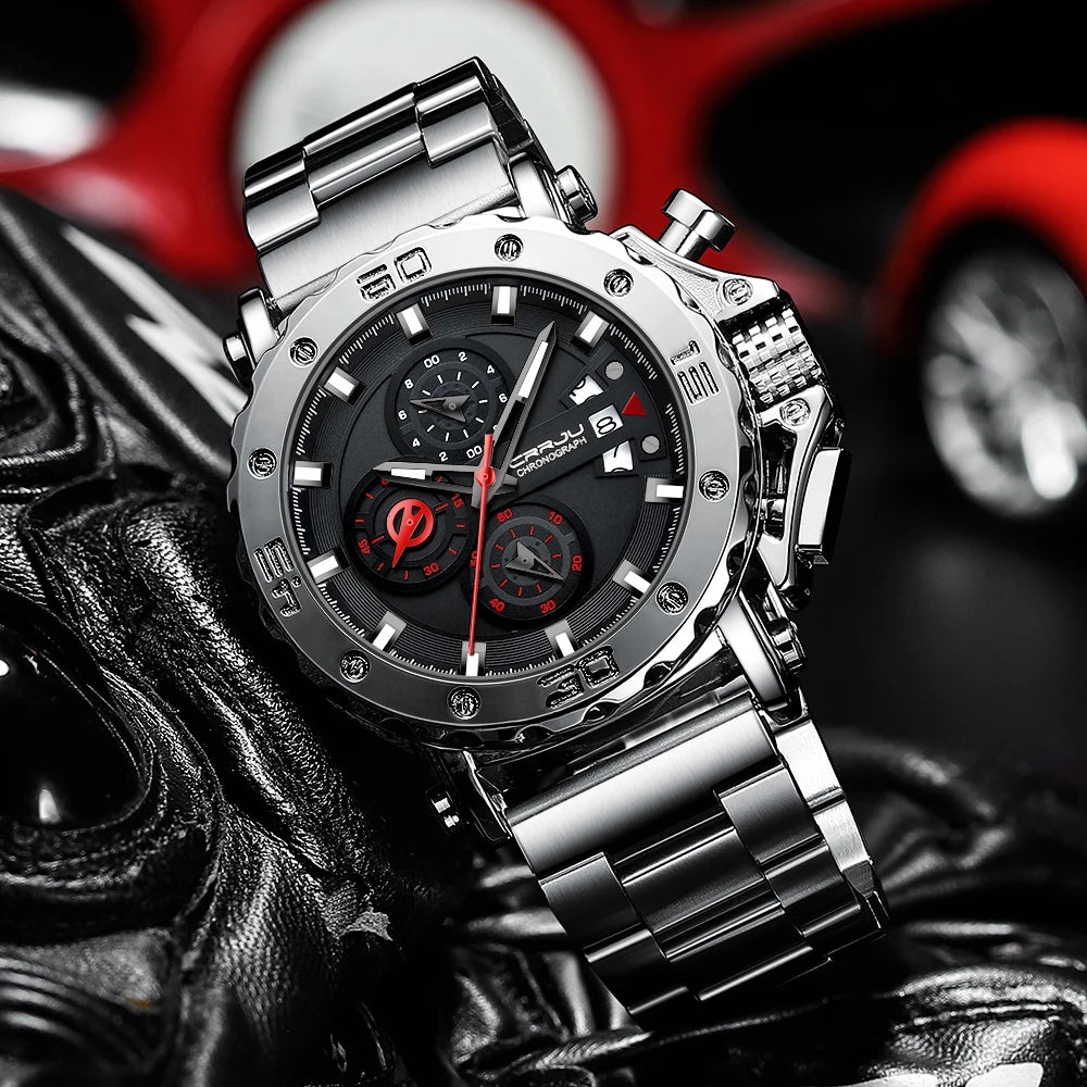2025 nuevo Reloj deportivo de cuarzo para Hombre, acero inoxidable 316L, zafiro, esfera grande, relojes para Hombre, Reloj resistente al agua 30M, Reloj para Hombre