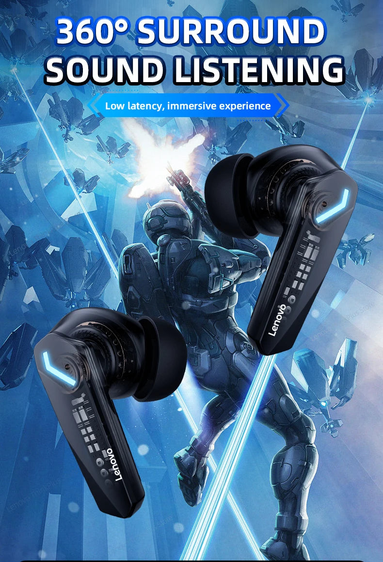 Lenovo GM2 Pro auriculares para juegos Bluetooth 5,3 auriculares deportivos modo Dual HD llamada auriculares con reducción de ruido con micrófono auriculares de música