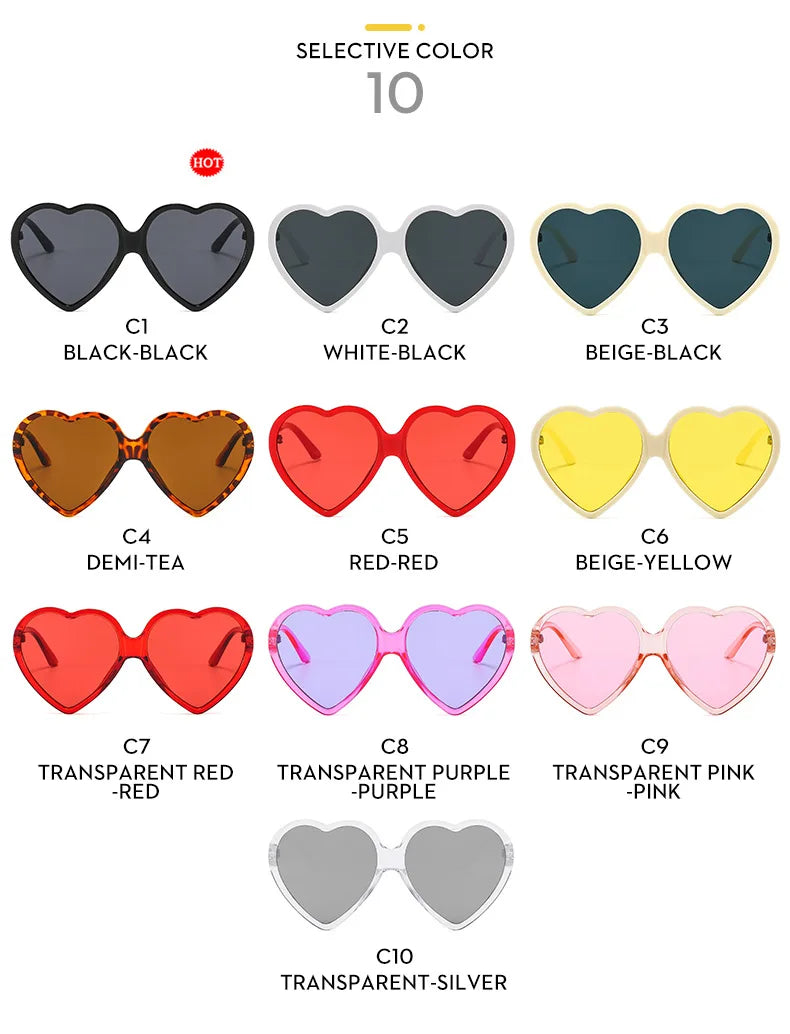 Gafas de sol con gradiente de tendencia de lujo Uv400, gafas de sol con forma de corazón para mujer, productos de tendencia de diseñador de marca, gafas de sol para mujer 2022