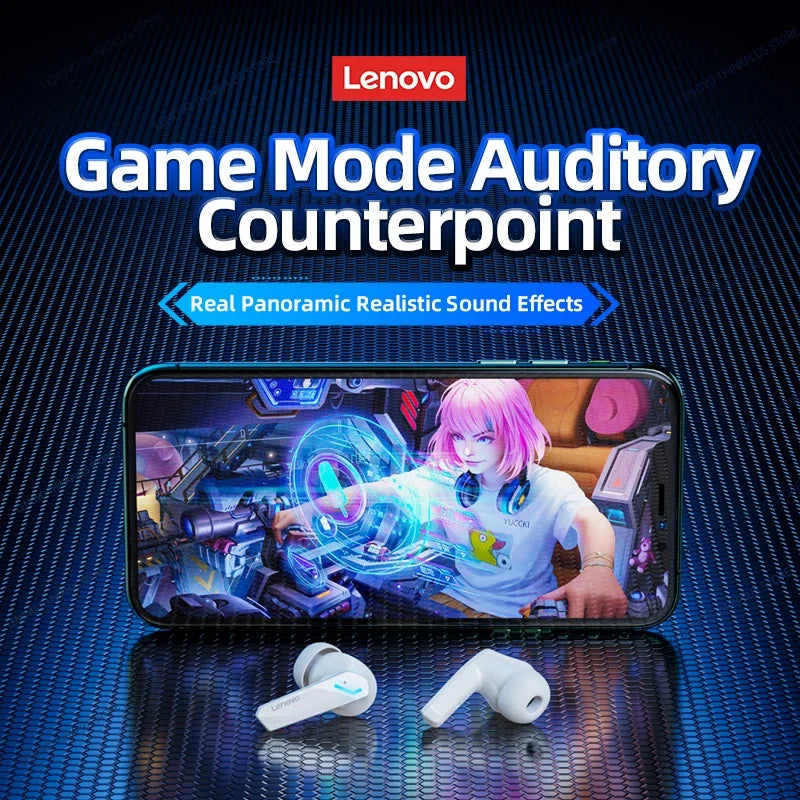 Lenovo GM2 Pro auriculares para juegos Bluetooth 5,3 auriculares deportivos modo Dual HD llamada auriculares con reducción de ruido con micrófono auriculares de música