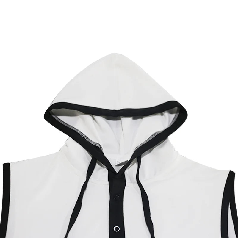 Nuevo Chaleco de verano para hombre, chaleco con capucha pesado, camiseta informal sin mangas a la moda