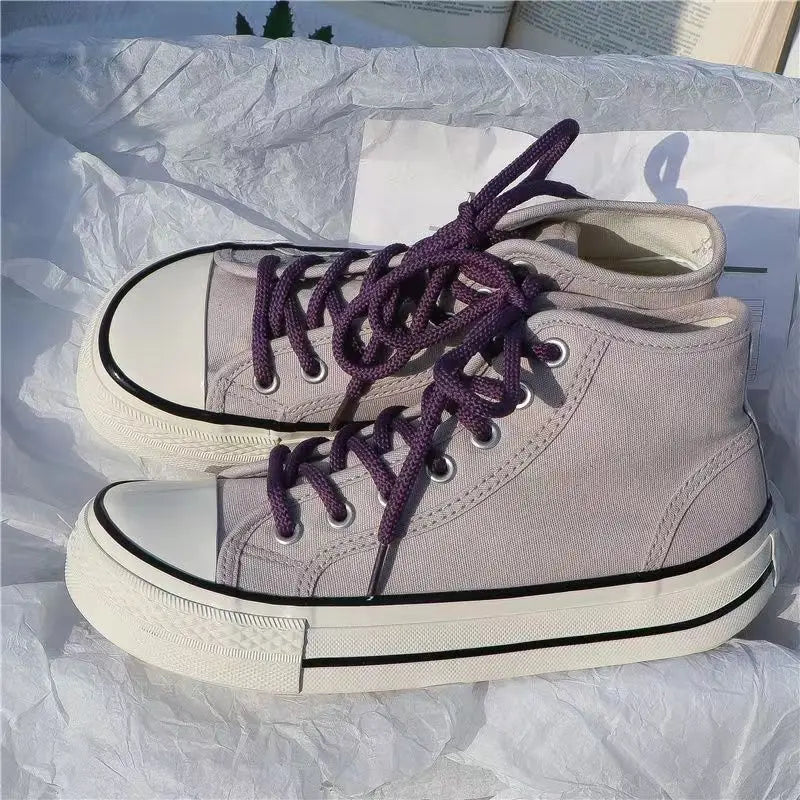 Zapatos De Mujer Tendencia, zapatillas De plataforma para Mujer, cabeza De Mango, Zapatos De lona informales para Mujer, zapatillas transpirables, Zapatos De Skateboard 2025