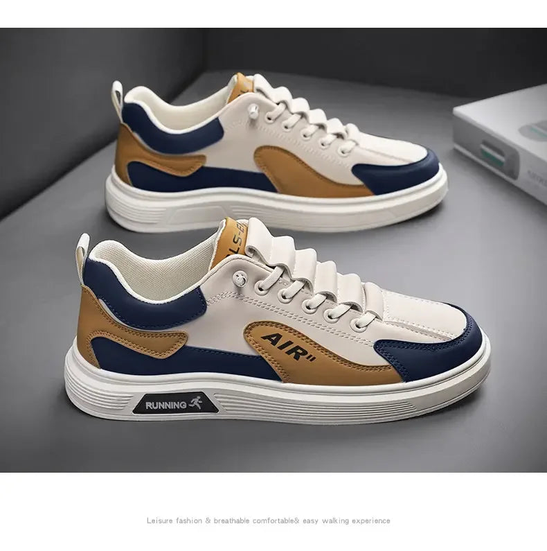 Zapatillas De deporte para Hombre tendencia 2025, nuevos Zapatos De Hombre De cuero a la moda, Zapatos informales De moda para Hombre, Zapatos deportivos para correr, Zapatos De Hombre