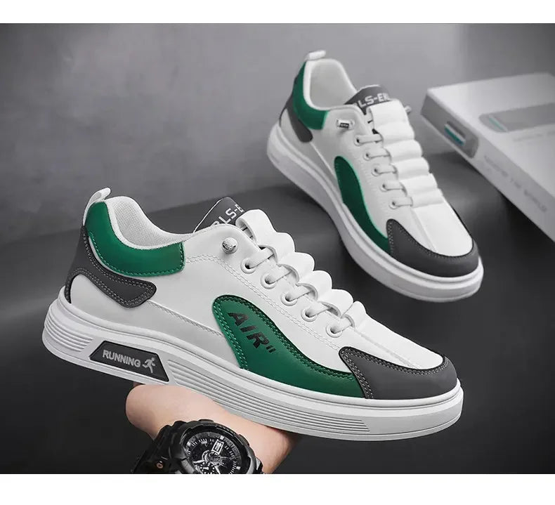 Zapatillas De deporte para Hombre tendencia 2025, nuevos Zapatos De Hombre De cuero a la moda, Zapatos informales De moda para Hombre, Zapatos deportivos para correr, Zapatos De Hombre