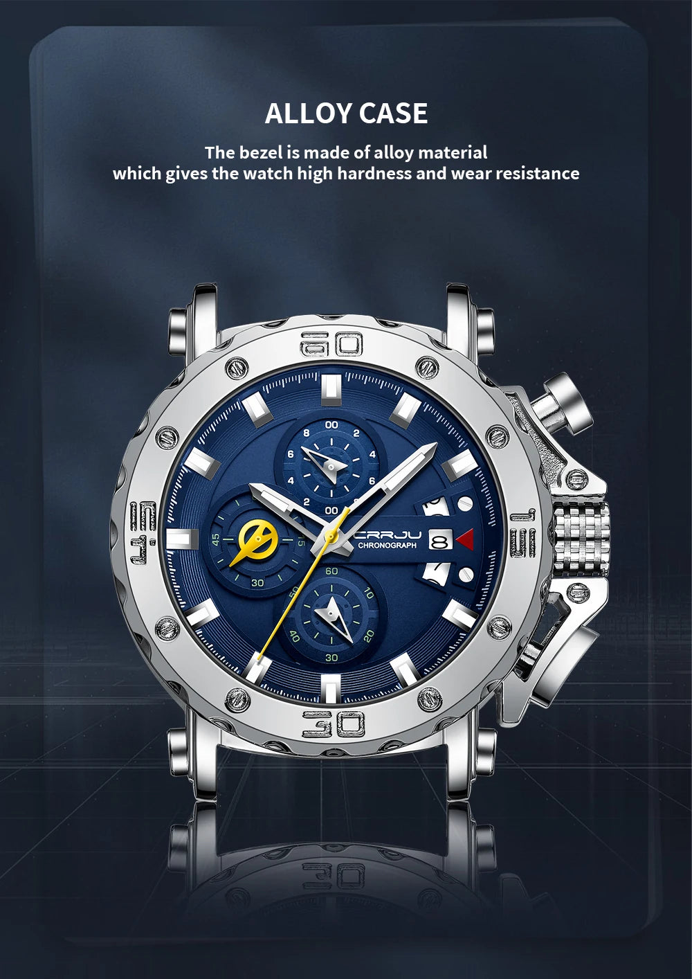 2025 nuevo Reloj deportivo de cuarzo para Hombre, acero inoxidable 316L, zafiro, esfera grande, relojes para Hombre, Reloj resistente al agua 30M, Reloj para Hombre