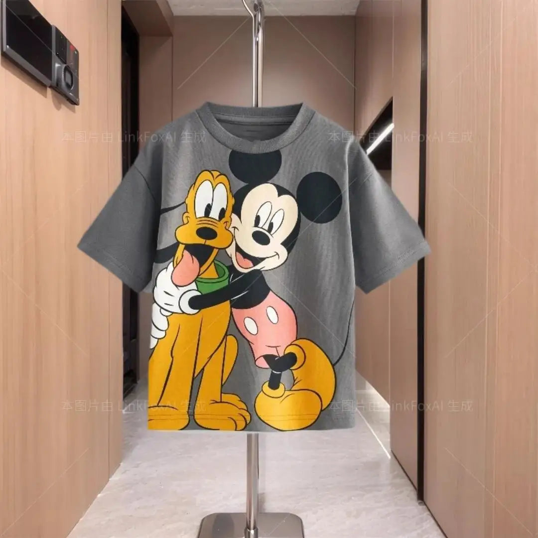 Ropa de verano de diseño moderno para niños, camiseta de dibujos animados, ropa para bebés, camisetas de manga corta, camisetas holgadas de moda para niños de 1 a 7 años