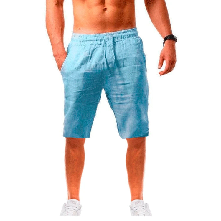 Ttrend New Men's Shorts  Cotton and Linen Beach Jogging  Leisure Sports Short Pants