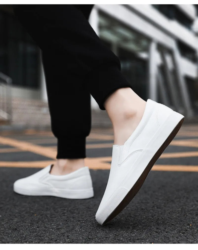Zapatos Informales De Cuero Para Hombre, Calzado Plano Conciso, Mocasines Sin Cordones, 2 Colores, Moda De Primavera, Novedad