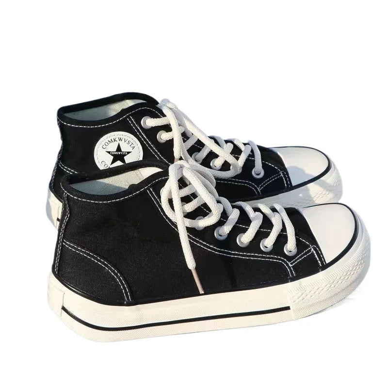 Zapatos De Mujer Tendencia, zapatillas De plataforma para Mujer, cabeza De Mango, Zapatos De lona informales para Mujer, zapatillas transpirables, Zapatos De Skateboard 2025