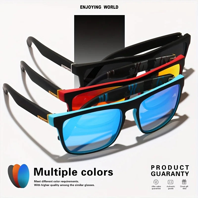 Gafas de sol polarizadas cuadradas Vintage a la moda para hombres y mujeres, gafas de sol de diseñador de marca de lujo para conducir y pescar, gafas para conductor UV400