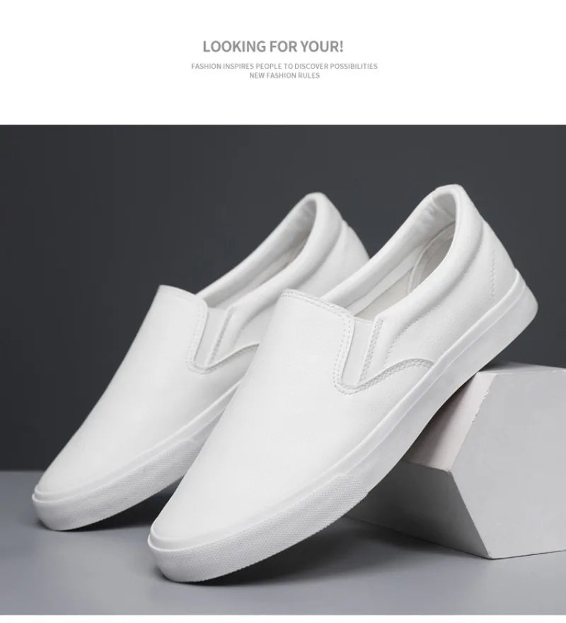 Zapatos Informales De Cuero Para Hombre, Calzado Plano Conciso, Mocasines Sin Cordones, 2 Colores, Moda De Primavera, Novedad