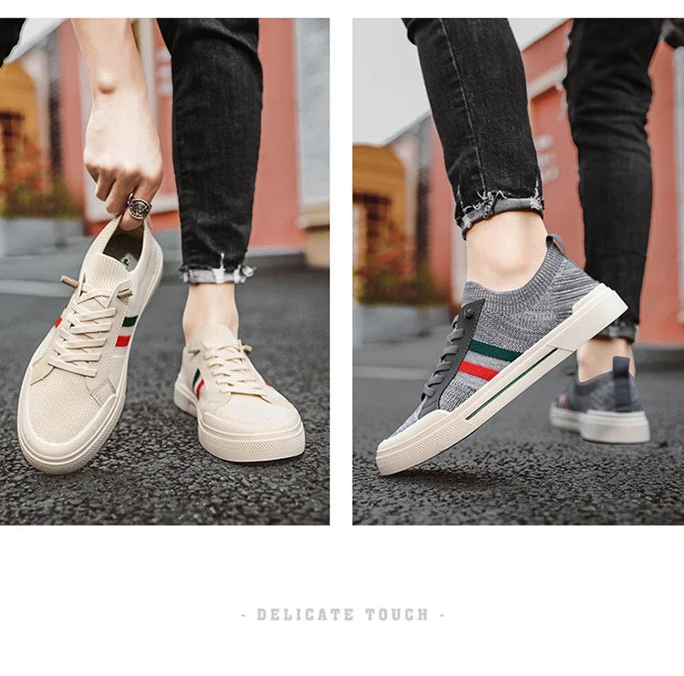 Zapatillas de deporte de moda Para Hombre, mocasines transpirables de malla ligera de lujo Para caminar al aire libre, Zapatos planos Para Hombre, Zapatos informales Para Hombres