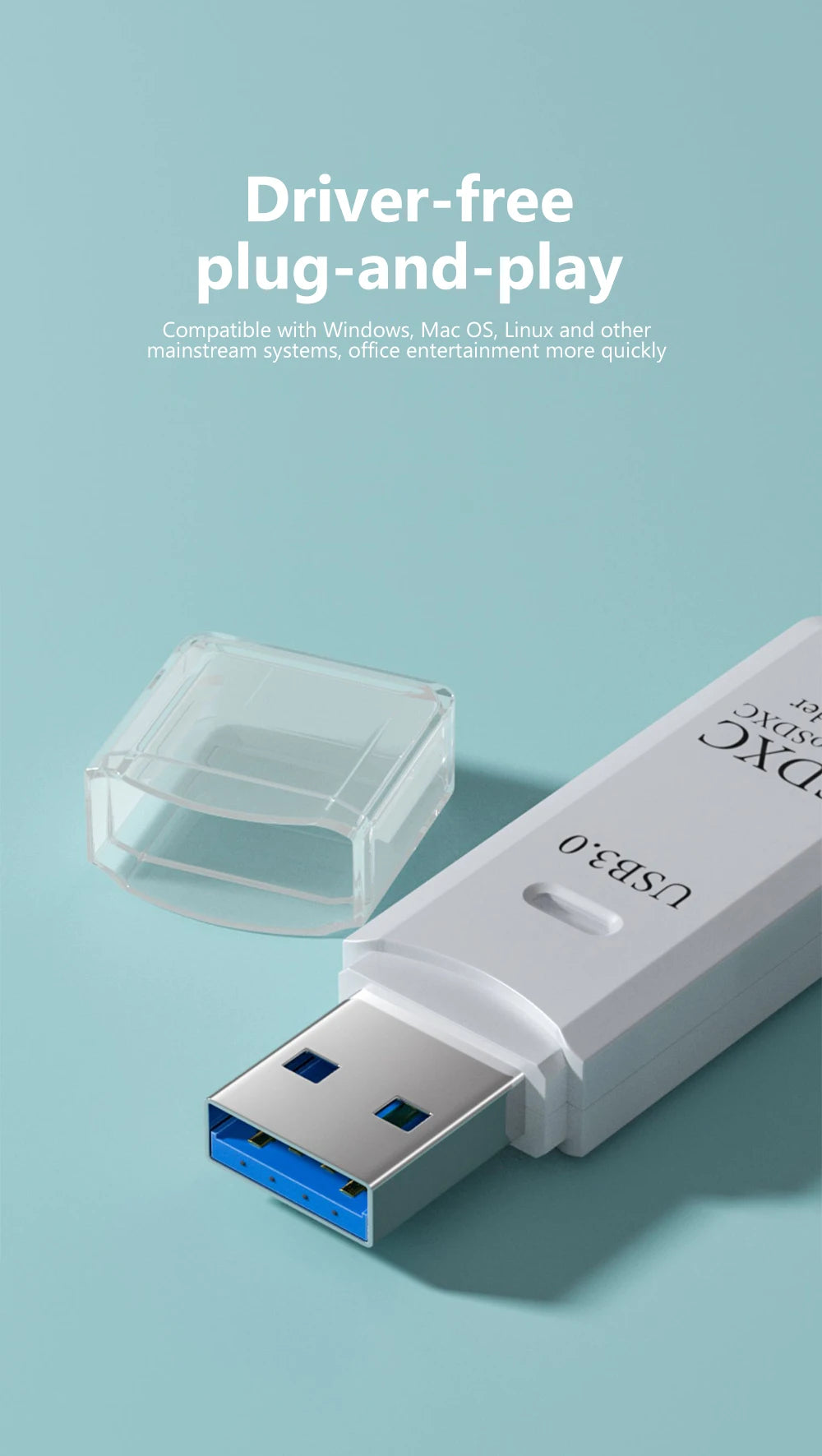 Lector de tarjetas USB 3,0 2 en 1, lector de tarjetas Micro TF sd, adaptador usb, lector de tarjetas de alta velocidad, tarjeta de memoria TF para PC, accesorios para ordenador portátil