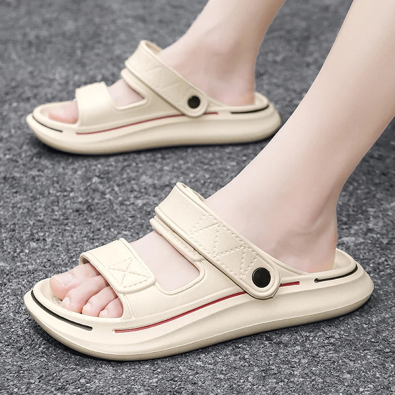 Zapatillas de verano para hombre, sandalias con plataforma de suela blanda EVA, zapatillas Unisex, zapatos de playa informales, chanclas para interior y exterior para mujer