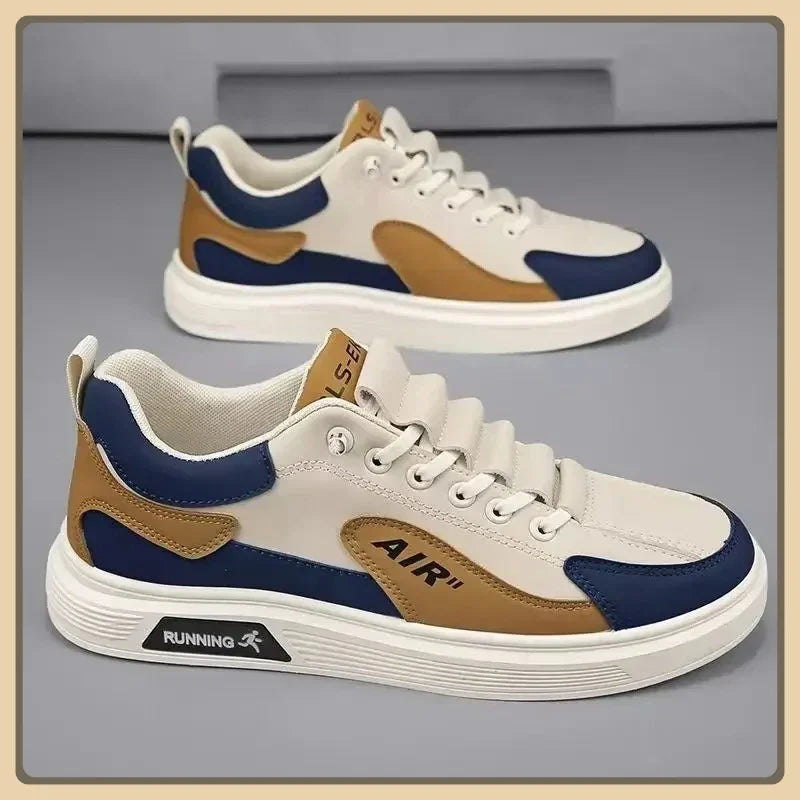 Zapatillas De deporte para Hombre tendencia 2025, nuevos Zapatos De Hombre De cuero a la moda, Zapatos informales De moda para Hombre, Zapatos deportivos para correr, Zapatos De Hombre