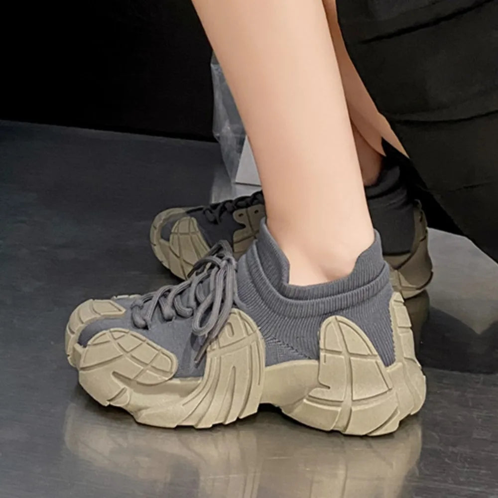 Zapatos de calcetín suave transpirables para mujer, zapatillas de deporte Vintage informales de corte bajo, zapatos Retro de malla para exteriores, tendencia 2024, 2024