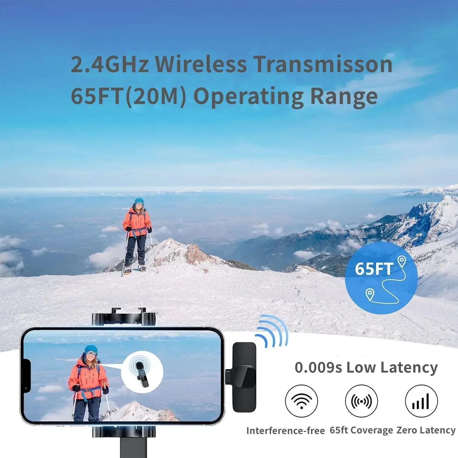 Mini micrófono inalámbrico para teléfonos móviles micrófono Lavalier inalámbrico para iPhone grabación de vídeo transmisión en vivo YouTube Tik
