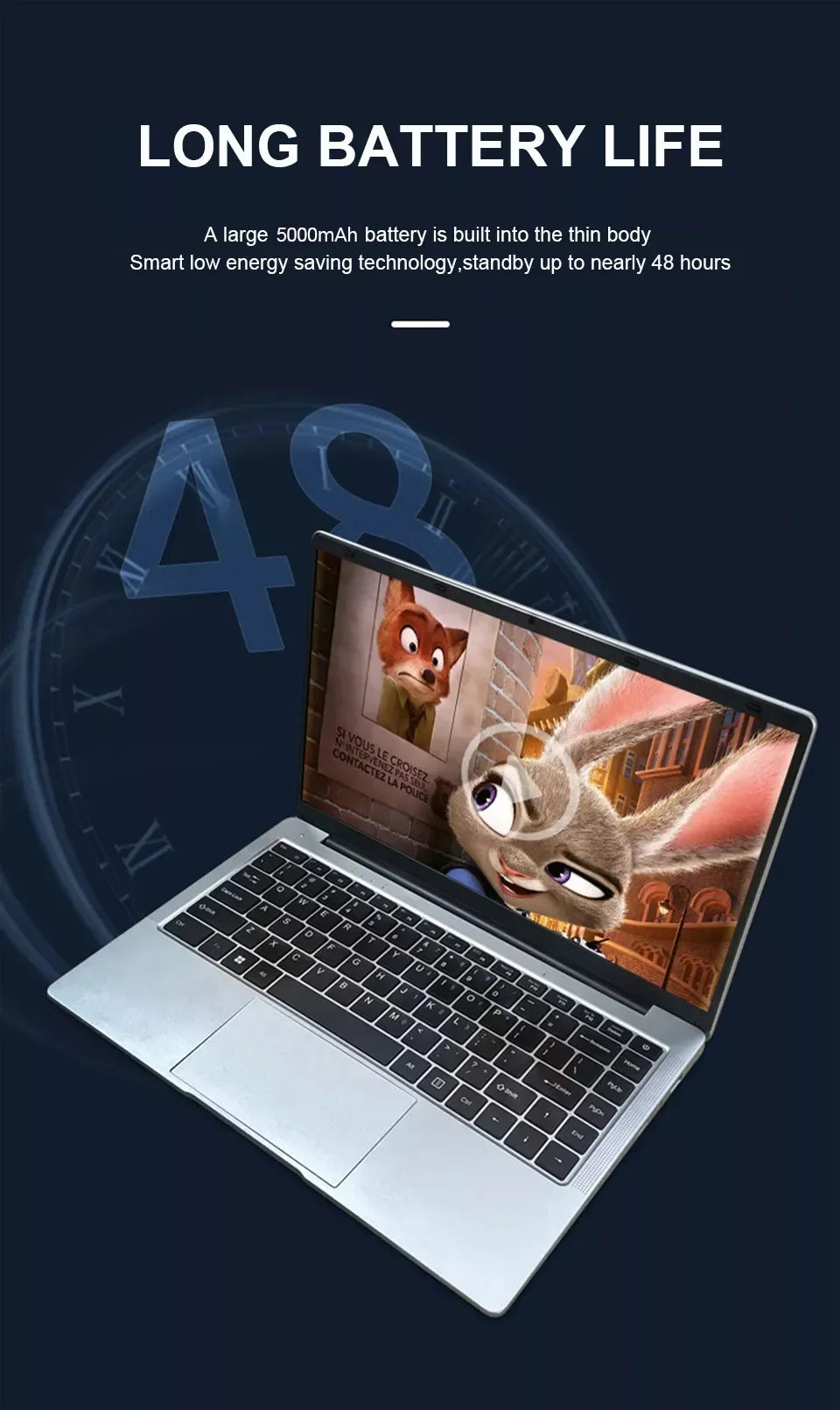 Computadora portátil de 14,1 pulgadas Windows 11 Intel Atom A3950 Netbook 1920*1080 portátil Intel 12GB RAM 1TB 2TB SSD ordenador portátiles