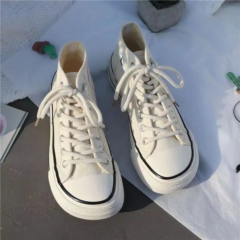 Zapatos De Mujer Tendencia, zapatillas De plataforma para Mujer, cabeza De Mango, Zapatos De lona informales para Mujer, zapatillas transpirables, Zapatos De Skateboard 2025