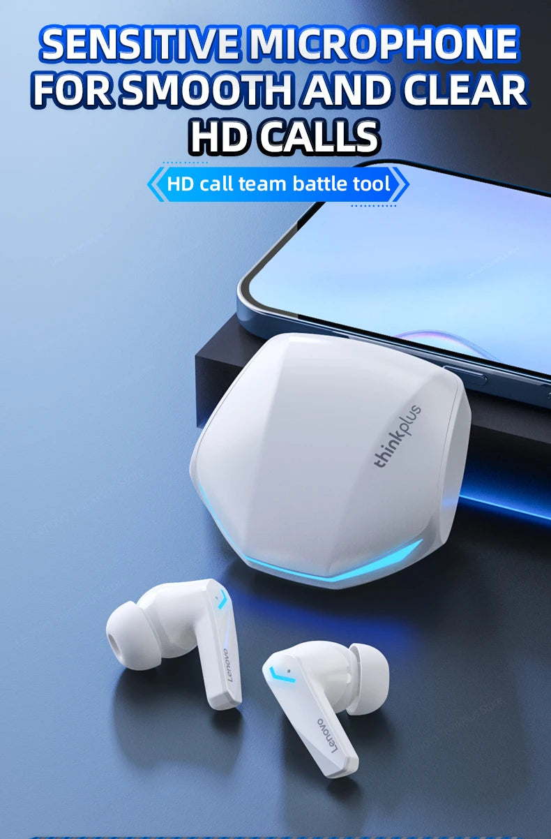 Lenovo GM2 Pro auriculares para juegos Bluetooth 5,3 auriculares deportivos modo Dual HD llamada auriculares con reducción de ruido con micrófono auriculares de música