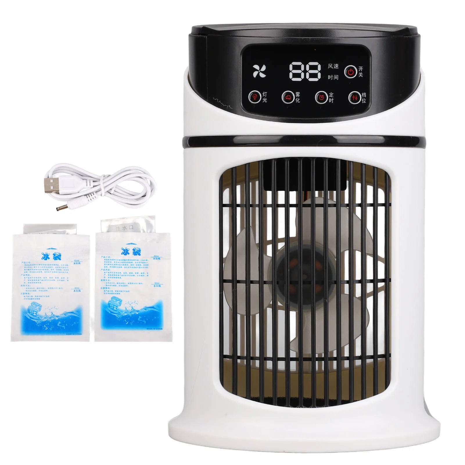 Acondicionador portátil Mini acondicionador portátil ventilador enfriador multifunción móvil ventilador de refrigeración por agua para oficina hogar