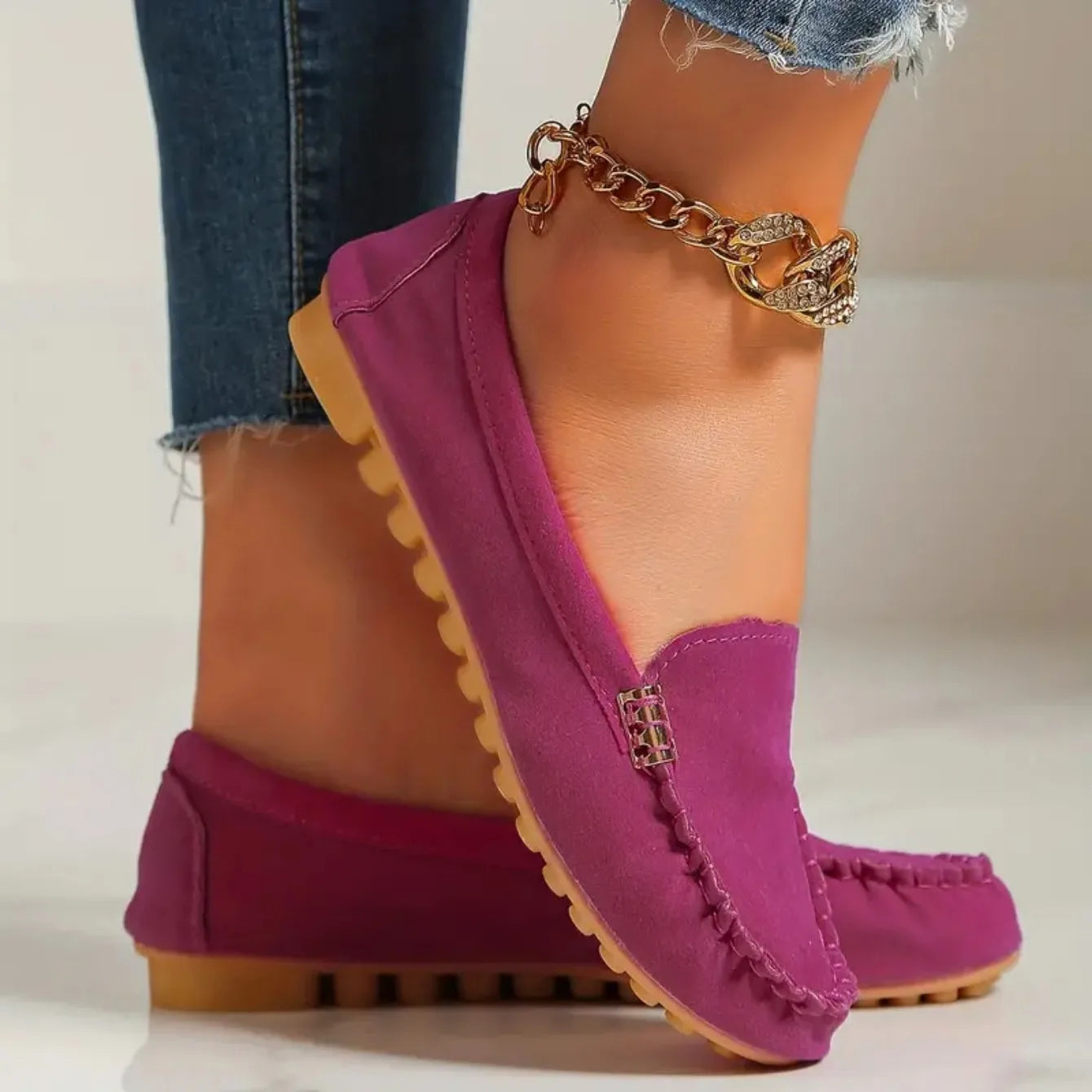 Zapatos informales para Mujer, mocasines planos para primavera y otoño, Zapatos planos De tela vaquera suave antideslizantes a la moda, 2024