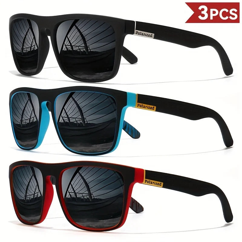 Gafas de sol polarizadas cuadradas Vintage a la moda para hombres y mujeres, gafas de sol de diseñador de marca de lujo para conducir y pescar, gafas para conductor UV400