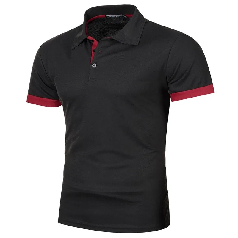 Nueva camisa Polo de manga corta para hombre, ropa de calle de Color sólido, camisetas ligeras con solapa para hombre, camisetas deportivas para correr de verano