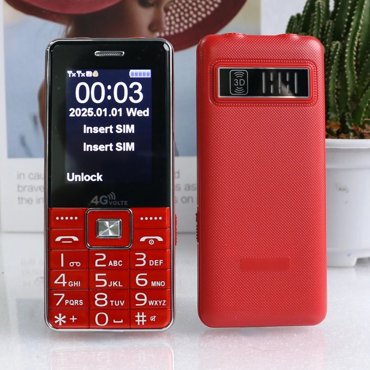 Precio bajo, teléfono con botón pulsador grande para personas mayores desbloqueado, tecla SOS, Dial de velocidad, remolque portátil, Sim, voz fuerte, antorcha barata