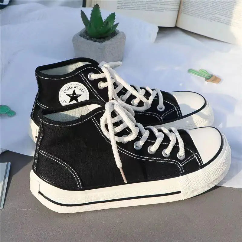 Zapatos De Mujer Tendencia, zapatillas De plataforma para Mujer, cabeza De Mango, Zapatos De lona informales para Mujer, zapatillas transpirables, Zapatos De Skateboard 2025