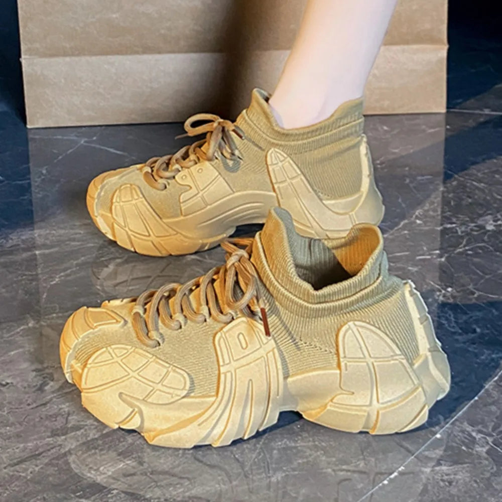 Zapatos de calcetín suave transpirables para mujer, zapatillas de deporte Vintage informales de corte bajo, zapatos Retro de malla para exteriores, tendencia 2024, 2024